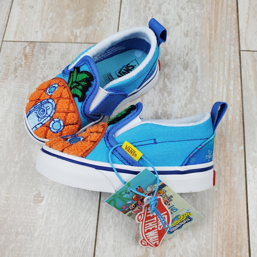 Vans X SpongeBob Slip On Velcro 124 Conch … - Picture 3 of 12